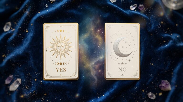 Yes and no oracle cards for a simple yes or no reading