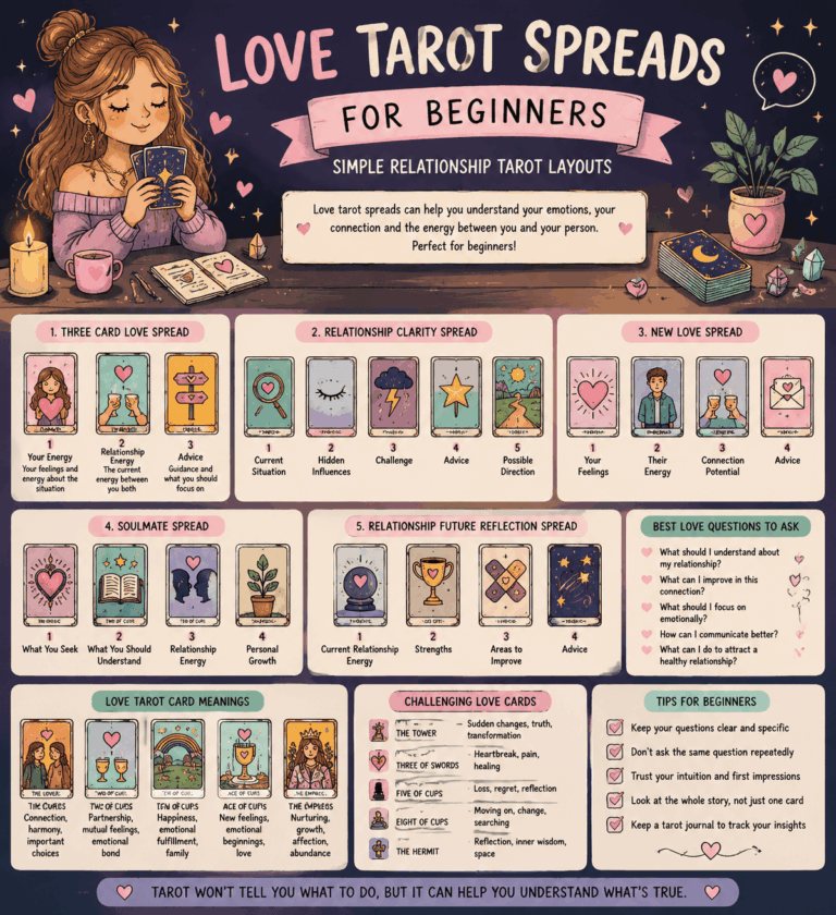 Love Tarot Spreads for Beginners: Simple Relationship Tarot Layouts